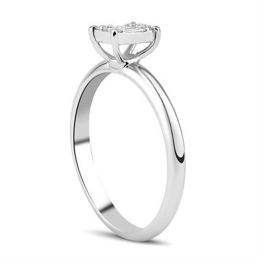 0.20 Karat Pırlanta Baget Yüzük