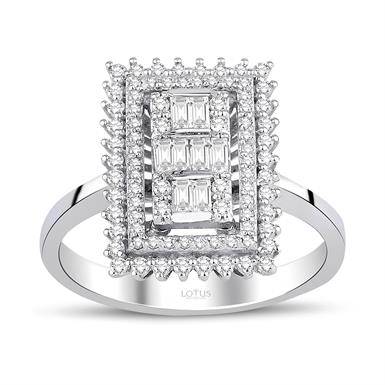 0.50 Karat Pırlanta Baget Yüzük