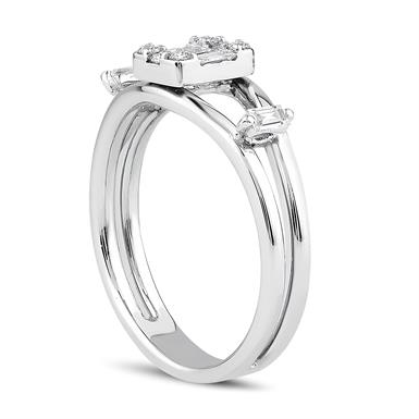 0.29 Karat Pırlanta Baget Yüzük