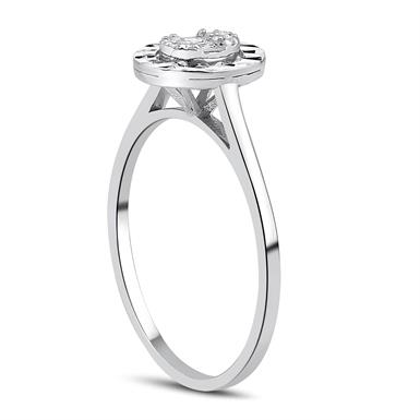 0.08 Karat Pırlanta Baget Yüzük