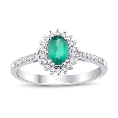 0.40 Karat Pırlanta Zümrüt Yüzük