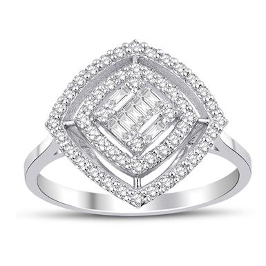 0.51 Karat Pırlanta Baget Yüzük