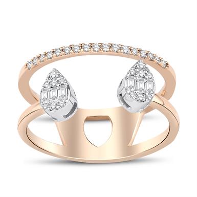 0.20 Karat Pırlanta Baget Yüzük