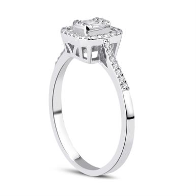 0.26 Karat Pırlanta Baget Yüzük