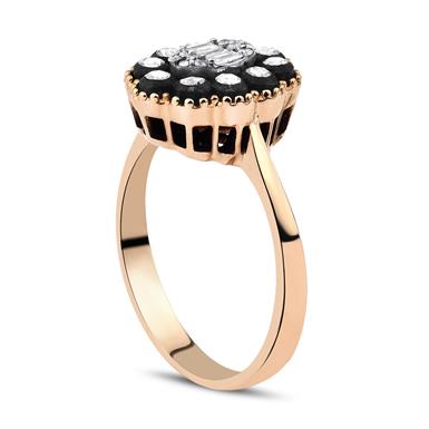 0.26 Karat Elmas Baget Yüzük