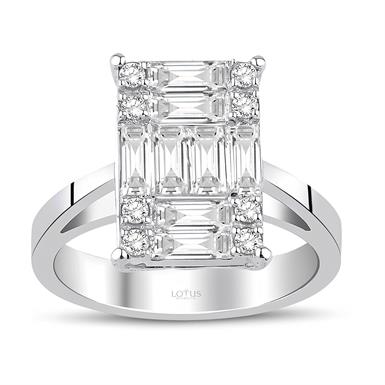 1.28 Karat Pırlanta Baget Yüzük