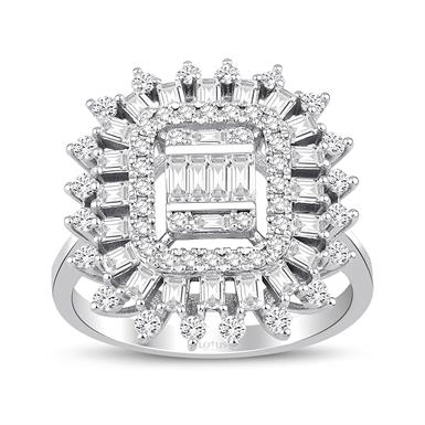 1.10 Karat Pırlanta Baget Yüzük