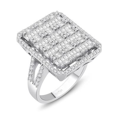 1.61 Karat Pırlanta Baget Yüzük