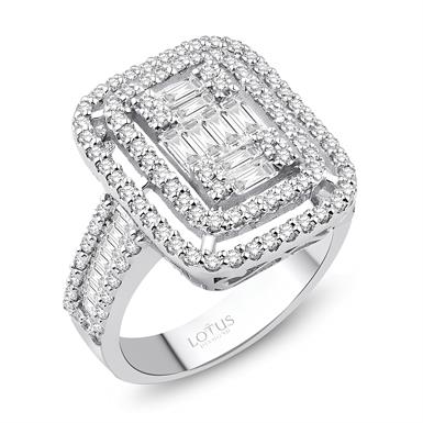 1.66 Karat Pırlanta Baget Yüzük