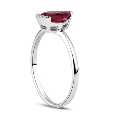 1.44 Karat Pırlanta Yakut Yüzük