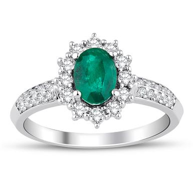 1.23 Karat Pırlanta Zümrüt Yüzük