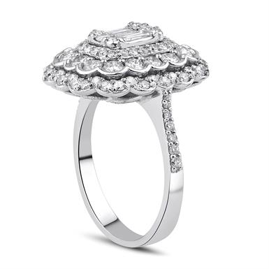 1.88 Karat Pırlanta Baget Yüzük