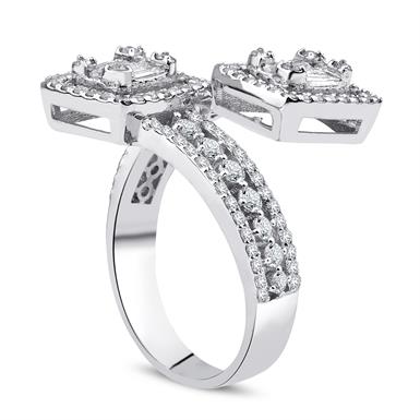 1.25 Karat Pırlanta Baget Yüzük