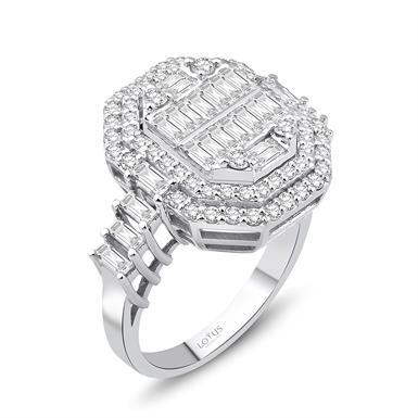 1.33 Karat Pırlanta Baget Yüzük