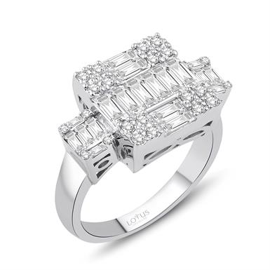 1.27 Karat Pırlanta Bagetli Yüzük