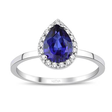 1.64 Karat Pırlanta Safir Yüzük