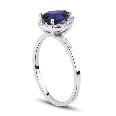 1.64 Karat Pırlanta Safir Yüzük