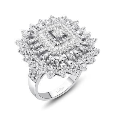 1.76 Karat Pırlanta Baget Yüzük