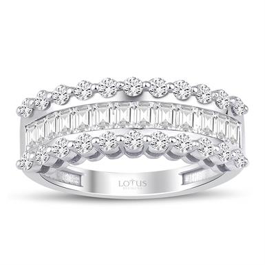 1.41 Karat Pırlanta Baget Yüzük