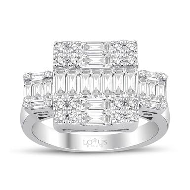 1.27 Karat Pırlanta Bagetli Yüzük