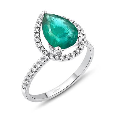 1.95 Karat Pırlanta Zümrüt Yüzük