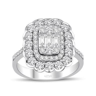 1.49 Karat Pırlanta Baget Yüzük