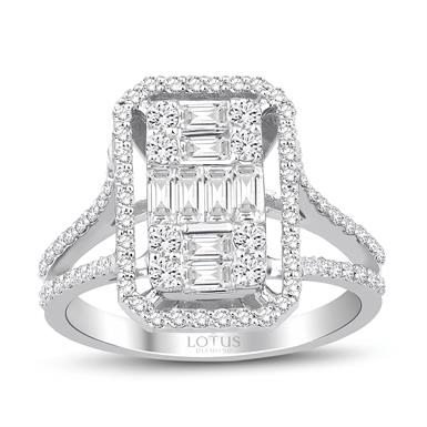 1.10 Karat Pırlanta Baget Yüzük