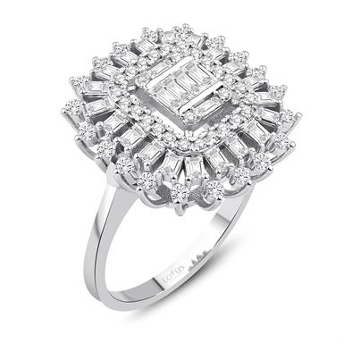 1.10 Karat Pırlanta Baget Yüzük