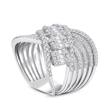 1.64 Karat Pırlanta Baget Yüzük