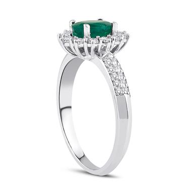 1.23 Karat Pırlanta Zümrüt Yüzük