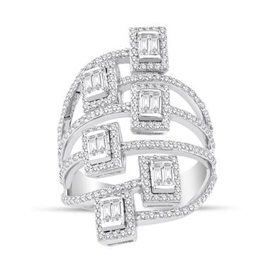 1.35 Karat Pırlanta Baget Yüzük