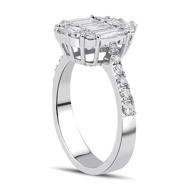 1.22 Karat Pırlanta Baget Yüzük