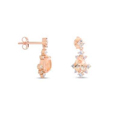 2.92 Karat Morganit Küpe Sevgililer Günü Özel