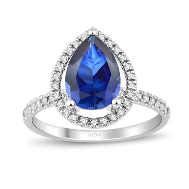 2.56 Karat Pırlanta Safir Yüzük