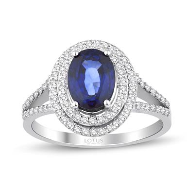 2.05 Karat Pırlanta Safir Yüzük