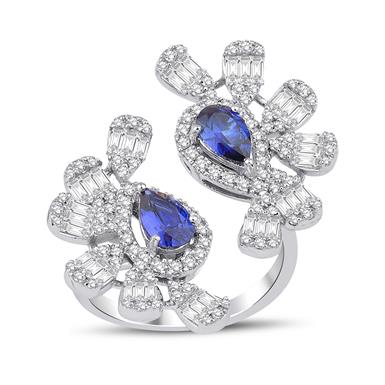 2.16 Karat Pırlanta Safir Yüzük