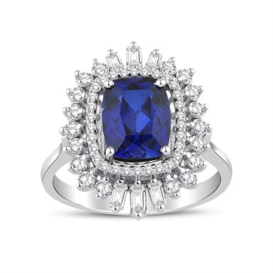 2.43 Karat Pırlanta Safir Yüzük