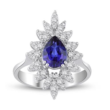 2.00 Karat Pırlanta Safir Yüzük