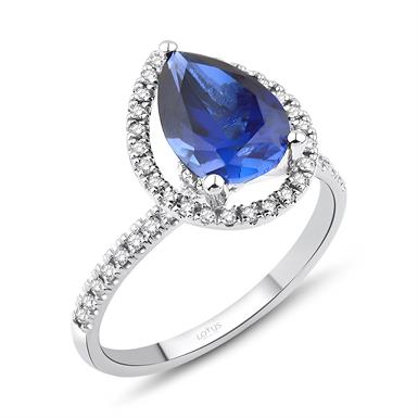 2.56 Karat Pırlanta Safir Yüzük