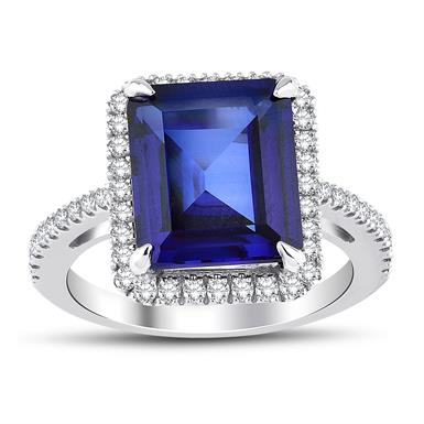 5.99 Karat Pırlanta Safir Yüzük