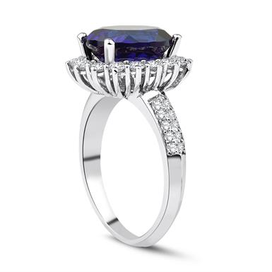 6.00 Karat Tasarım Pırlanta Safir Yüzük