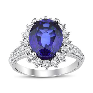 6.00 Karat Tasarım Pırlanta Safir Yüzük