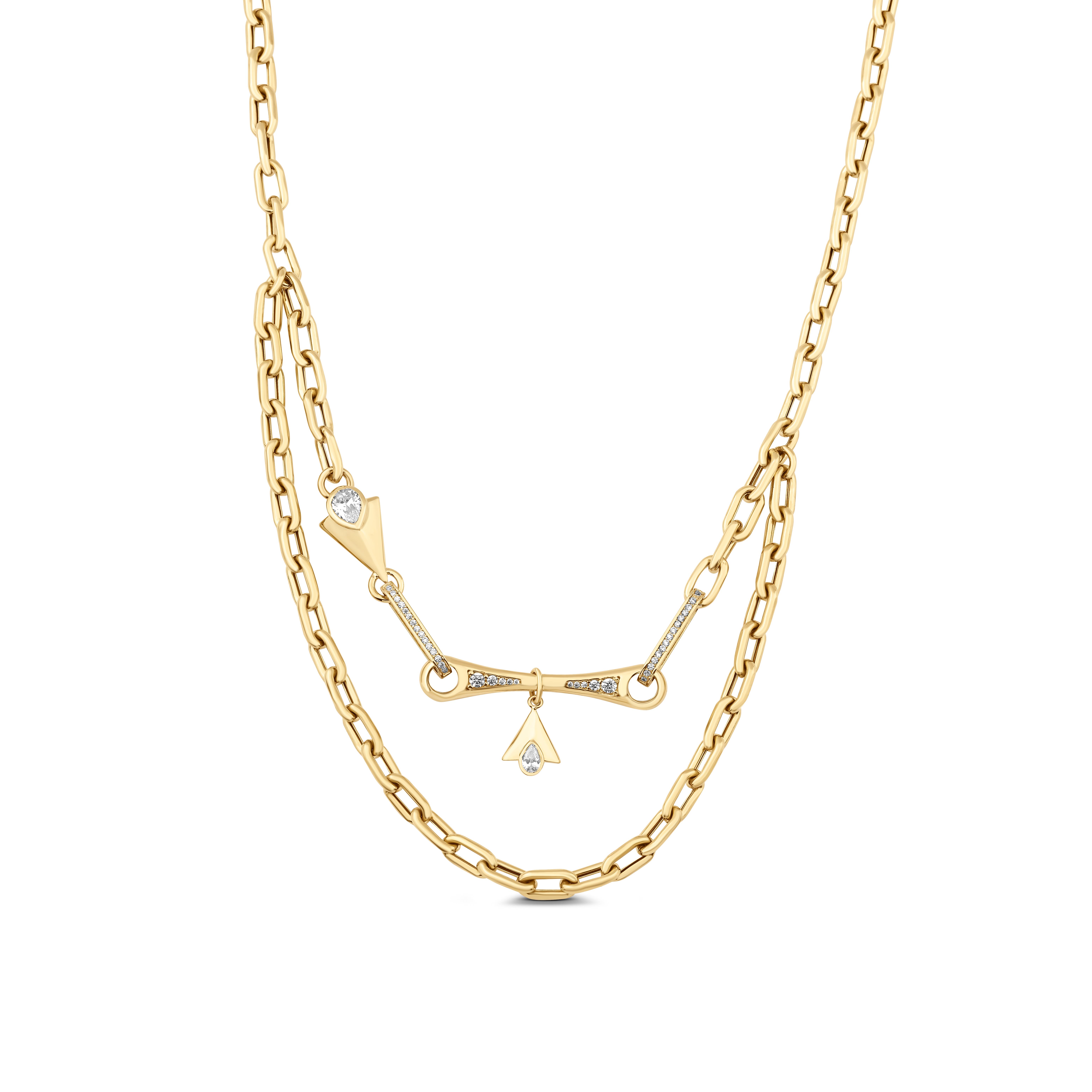 ALTIN TAŞLI TASARIM KOLYE