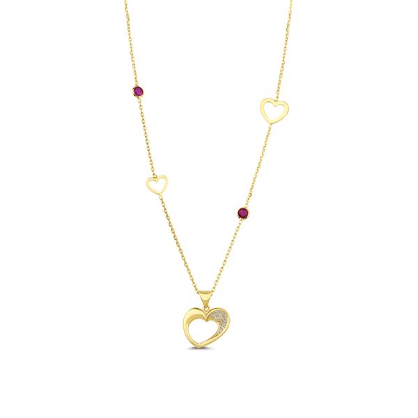 ALTIN KALP FİGÜRLÜ TASARIM KOLYE