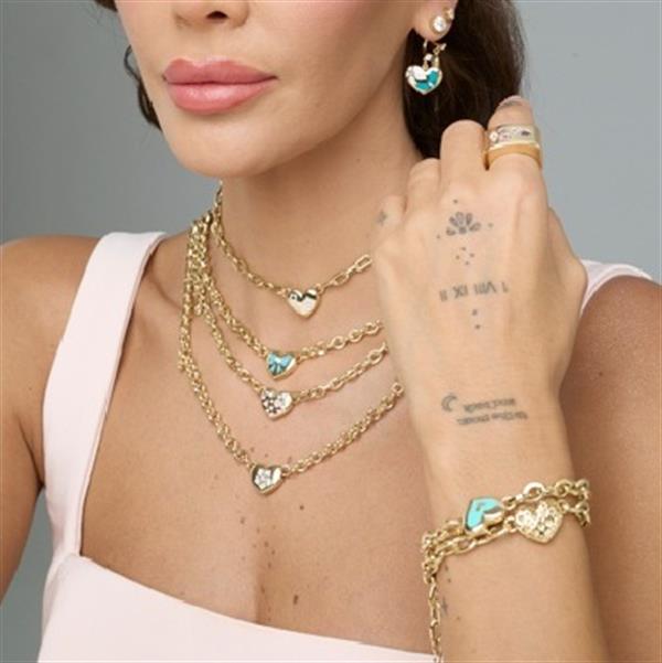 ALTIN KALP FİGÜRLÜ TASARIM KOLYE