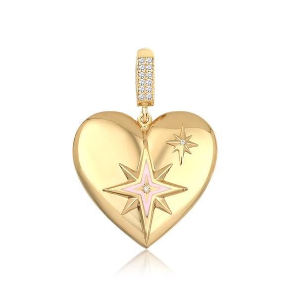 ALTIN KALP KOLYE UCU CHARM