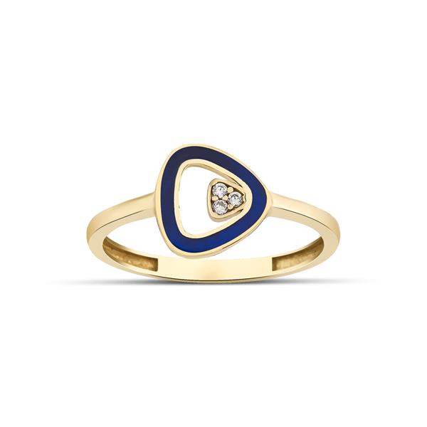 ALTIN MİNELİ TASARIM YÜZÜK