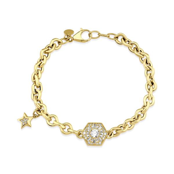 ALTIN TAŞLI TASARIM BİLEKLİK