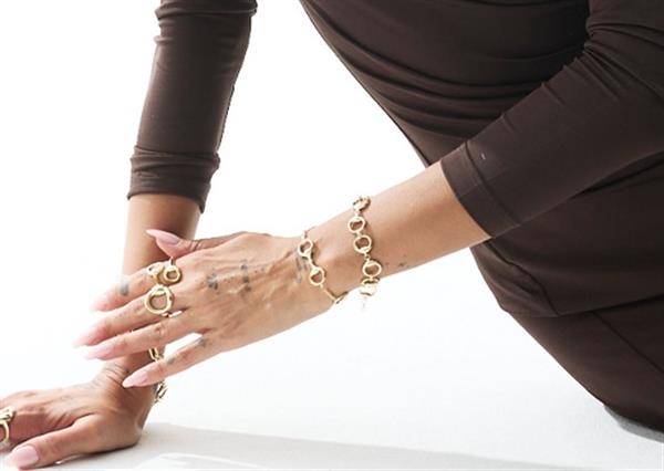 ALTIN TAŞLI TASARIM BİLEKLİK