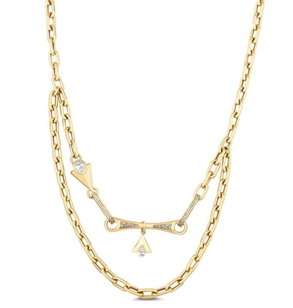 ALTIN TAŞLI TASARIM KOLYE